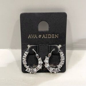NEW Ava & Aiden Cubic Zirconia Hoop Earrings
